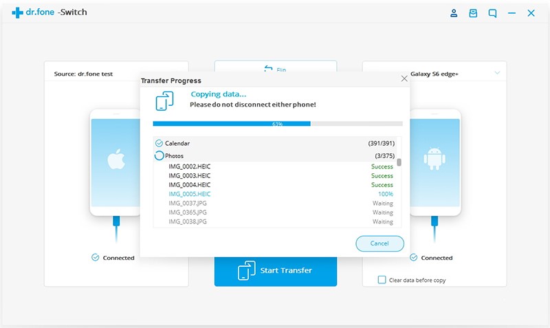 Transferring from iPhone to Android