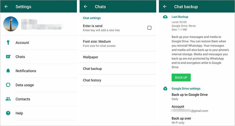 Backup WhatsApp Chat