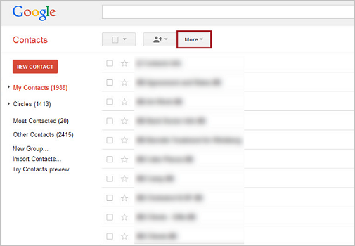 Google Contacts Export