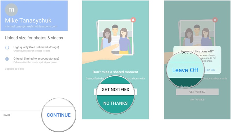 Google Photos Sync iPhone Photos to Android