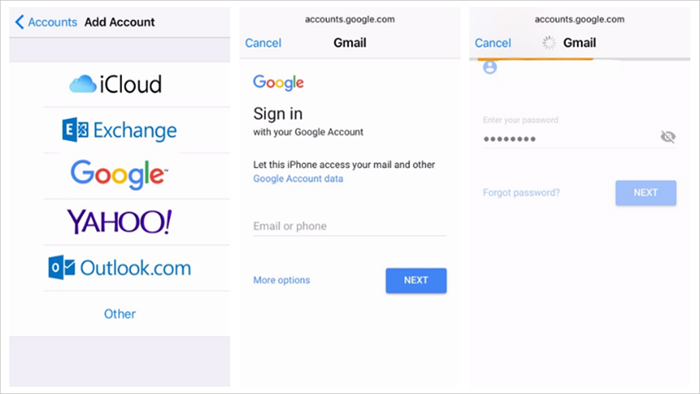 iCloud Contact Add Acount2