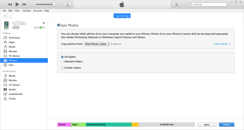 iTunes Photos