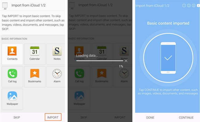 Samsung Smart Switch Import Contacts