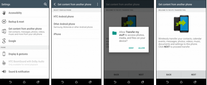 HTC Transfer Tool Transfer 1