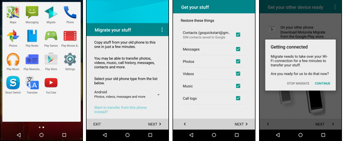 Moto Migrate Transfer Contact 1