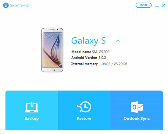 PC Samsung Smart Switch Backup Restore