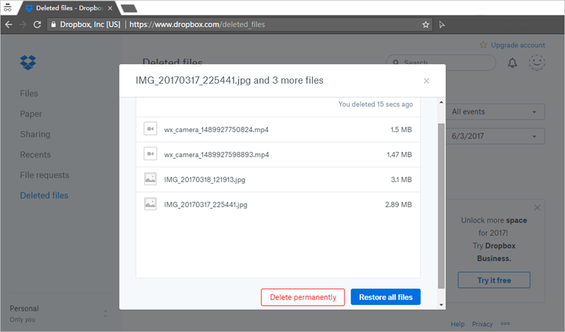 Dropbox Recover