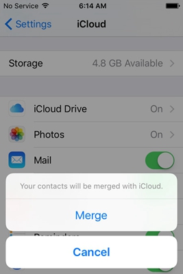 iCloud Contacts Merge