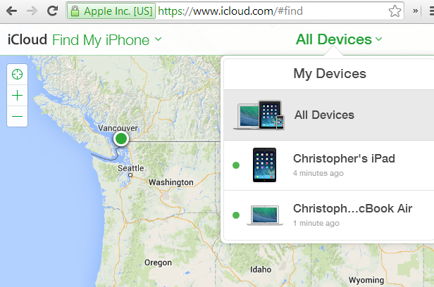 iCloud Find my iPhone