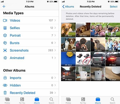 iPhone Recent Deleted