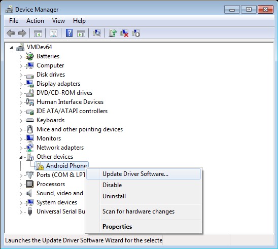 Update Driver Software