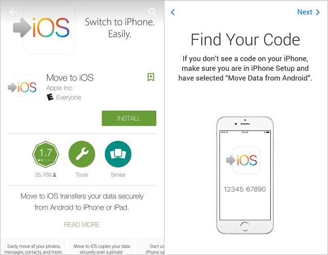 Move to iOS Android