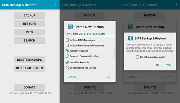 SMS Backup Resetore App