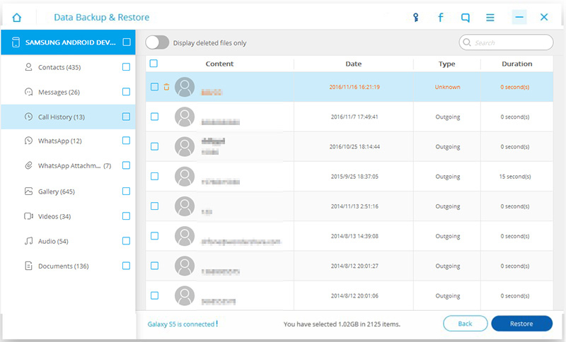 Android Backup Call Log