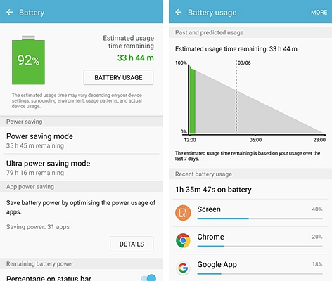 Android Battery Settings