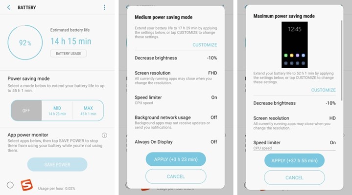 Android Power Saving Mode