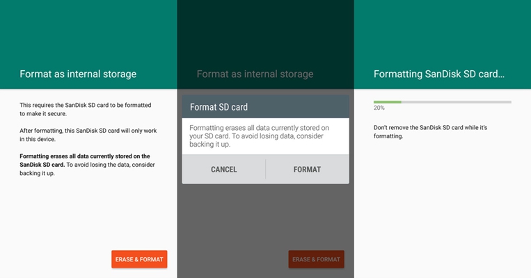 Android SD Card Format as Internal 2