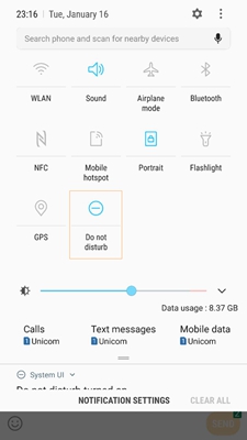 Quick Settings Do Not Diturb