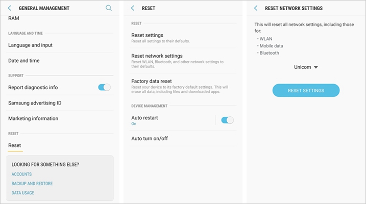 Android Reset Network Settings