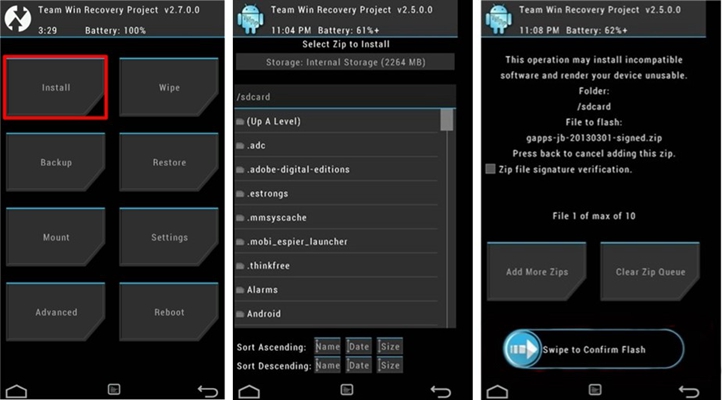 TWRP Install ROM