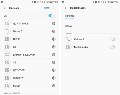 Android Bluetooth Unpair