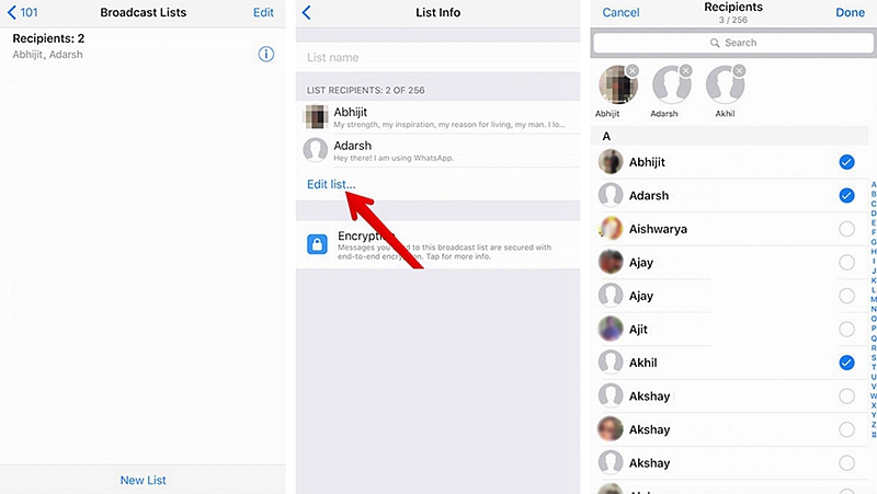 WhatsApp Broadcast iPhone 2