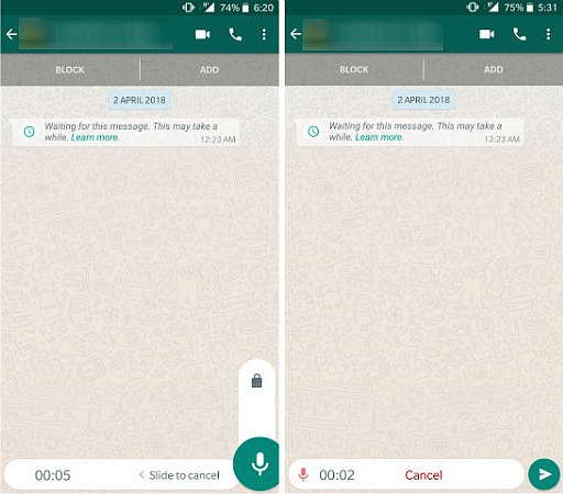 WhatsApp Long Voice Message 2