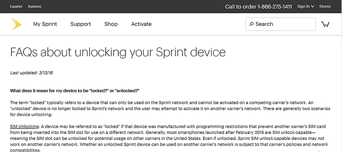 Unlock Sprint iPhone 2