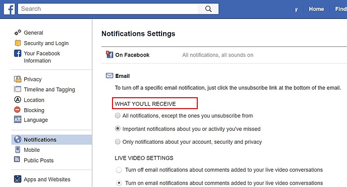 Facebook Notification 1