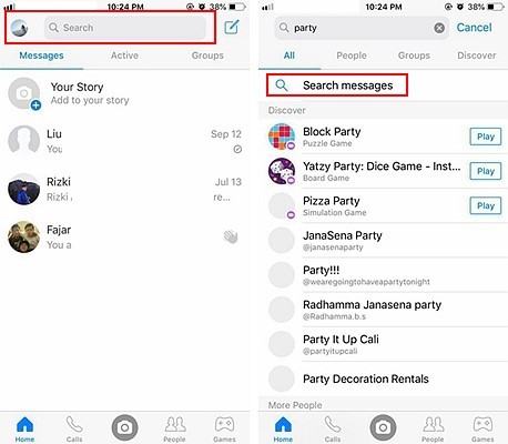 Facebook Search Message 4