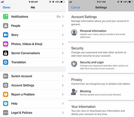 Facebook Account Manage 3