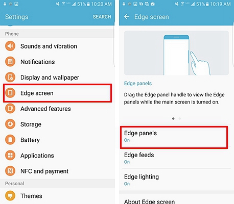 Samsung Edge Panel 1