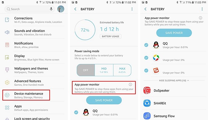 Samsung Save Battery 1