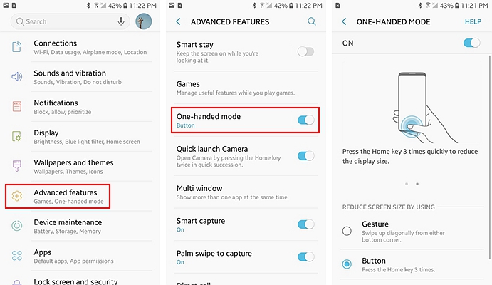 Samsung One Hand Mode 1