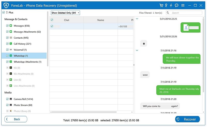 fl iOS Data Recovery Result WhatsApp 10