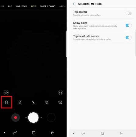 Samsung S9 Heart Rate Sensor Selfie