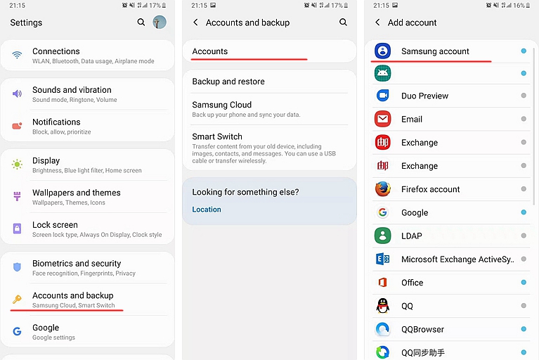 Create Samsung Account