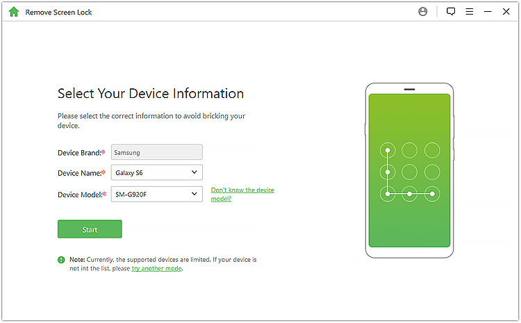 android phone unlock pattern software