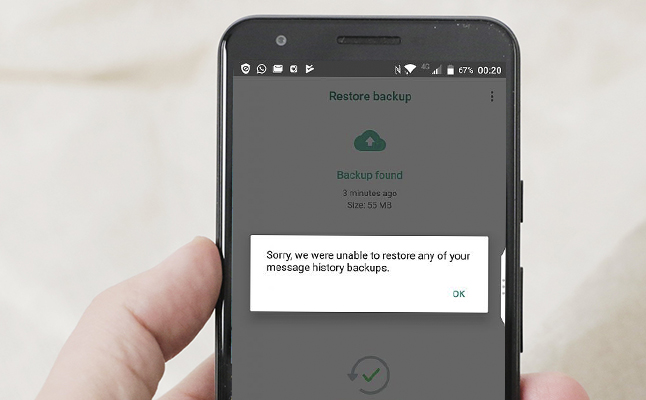 WhatsApp Can't Restore Google Drive Backup